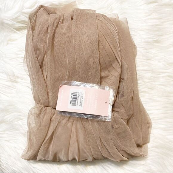 Birdy Grey Christina Sandy Taupe Small Convertible Tulle Bridesmaid Dress Prom - Picture 5 of 8